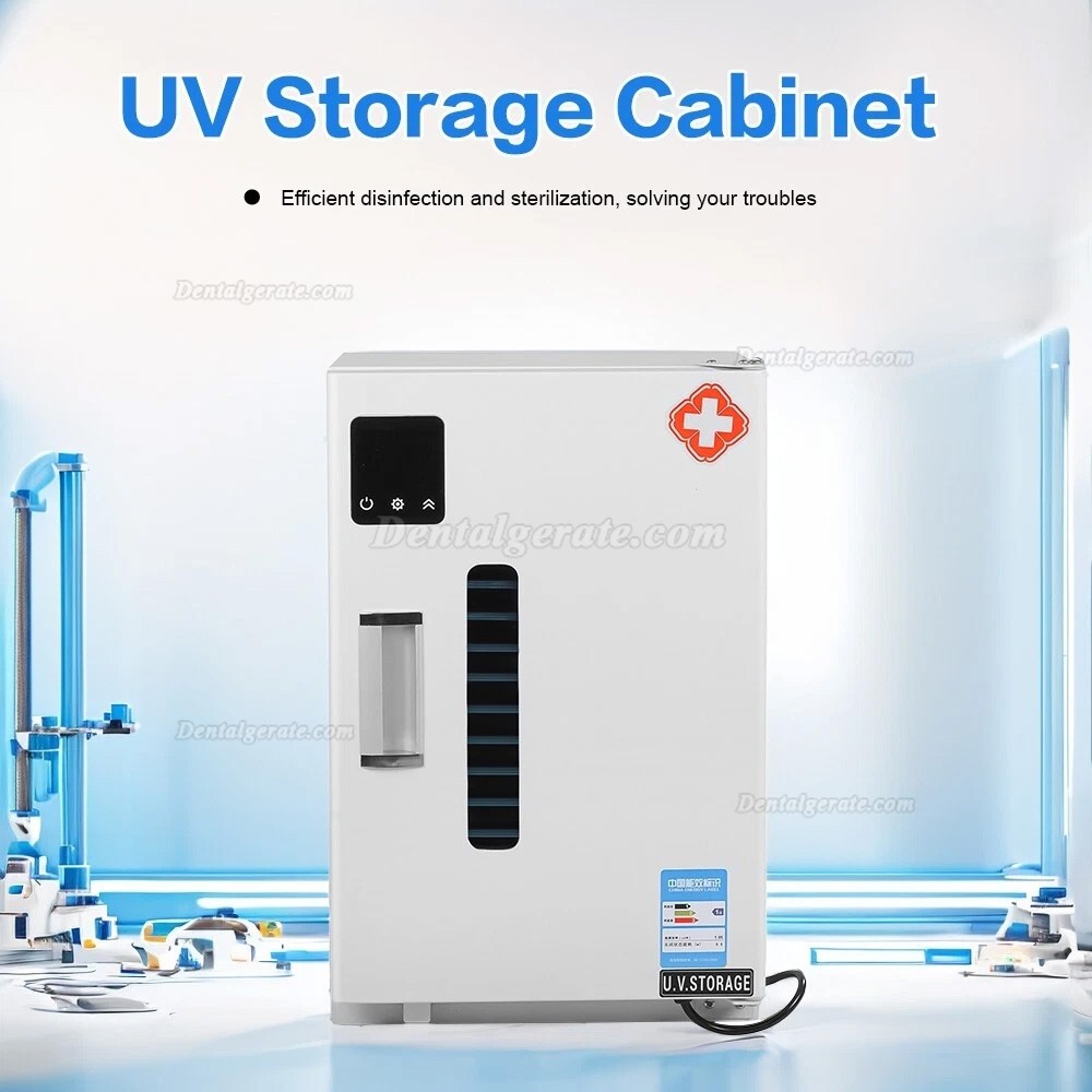 27-Liter-Dentaldesinfektionsschrank mit UV-Ozon-Sterilisator, Touchscreen und Timer
